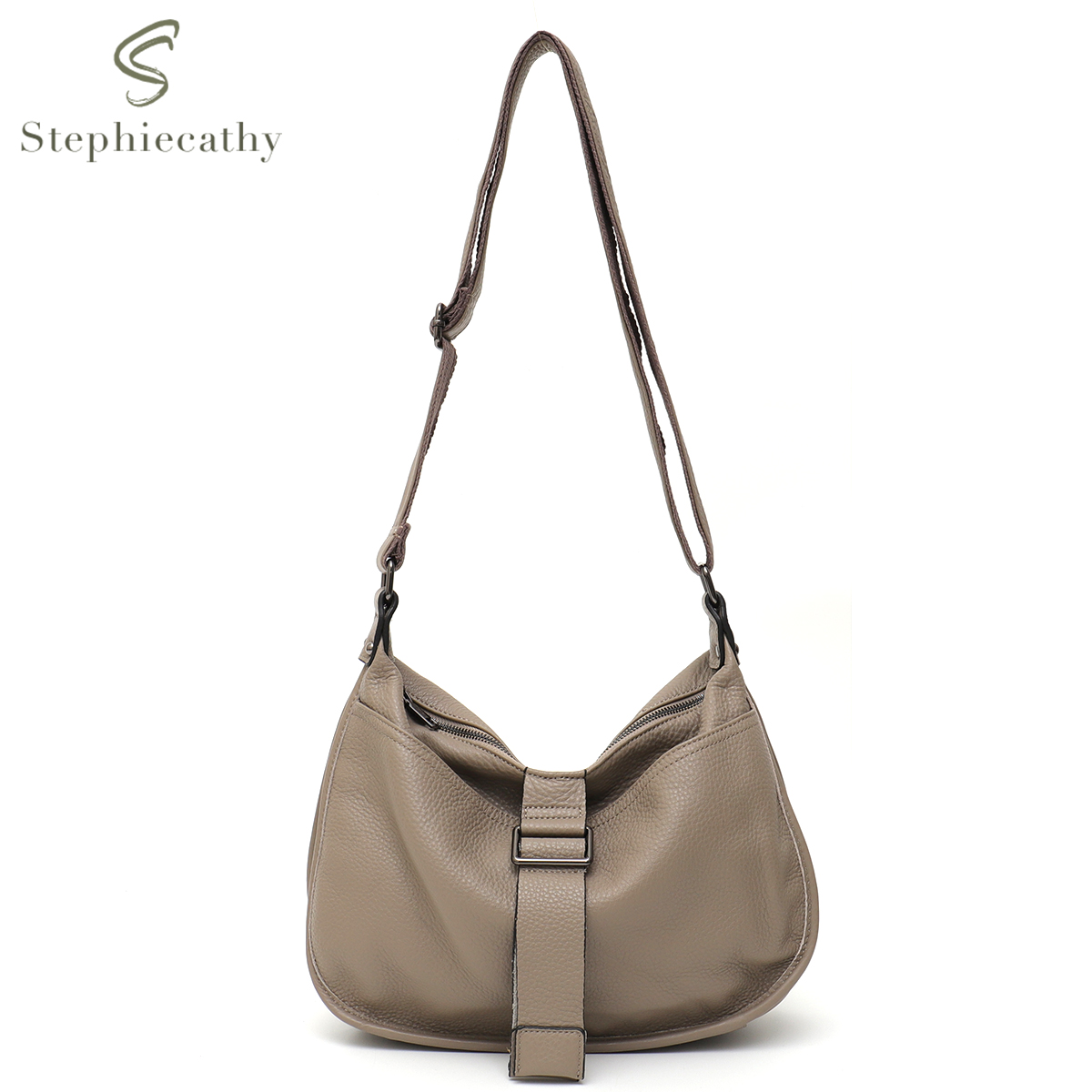 Hobo Bag Slouchy - حقيبة كتف نسائية من الجلد الطبيعي