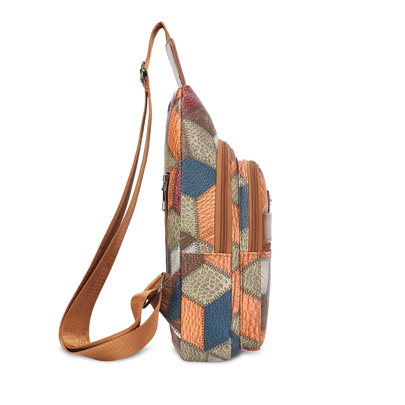 حقيبة صدر بنمط مرقع للجنسين، ح - مراجعة Women Bags Pack وسعره