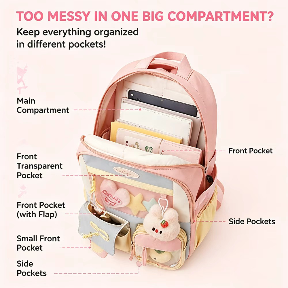 حقيبة ظهر للبنات لطيفة وجميلة، - مراجعة Women Bags Polene وسعره