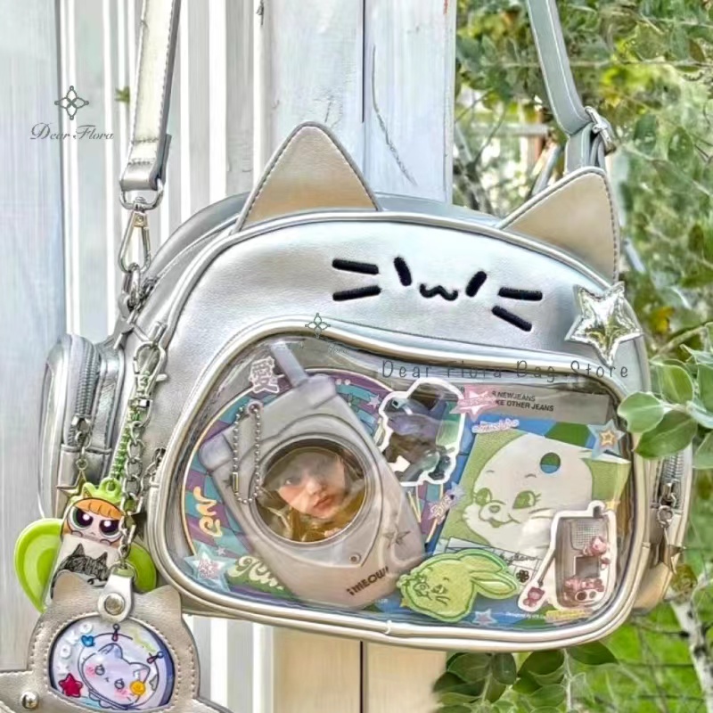 جديد Y2K الكورية Kawaii القط I - مراجعة Women'S Bags Cross Body وسعره