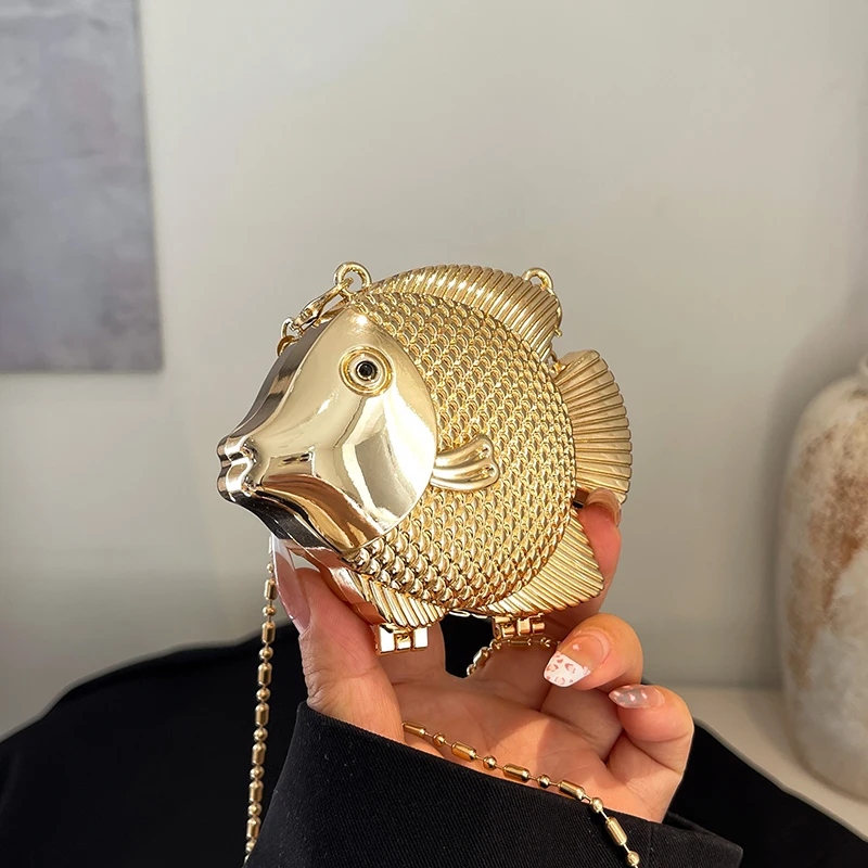 لطيف الأسماك الصغيرة شكل معدن  - مراجعة Women Bags Max وسعره