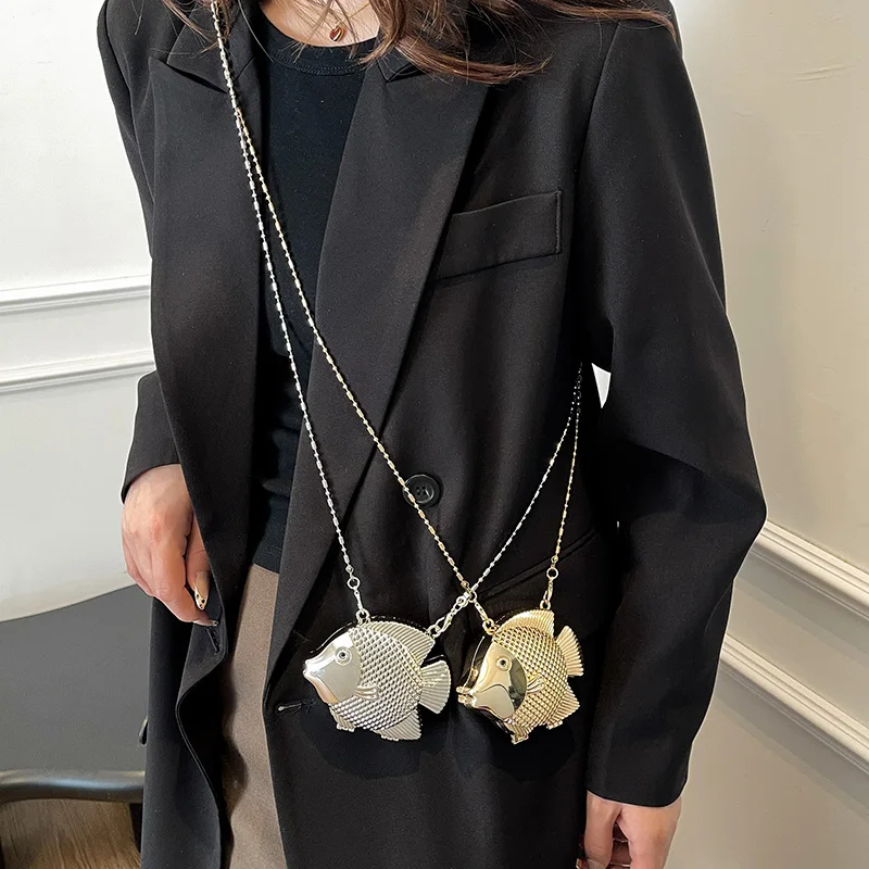 لطيف الأسماك الصغيرة شكل معدن  - مراجعة Women Bags Max وسعره