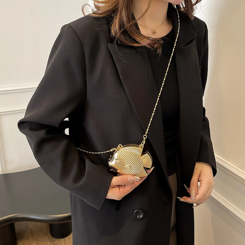 لطيف الأسماك الصغيرة شكل معدن  - مراجعة Women Bags Max وسعره