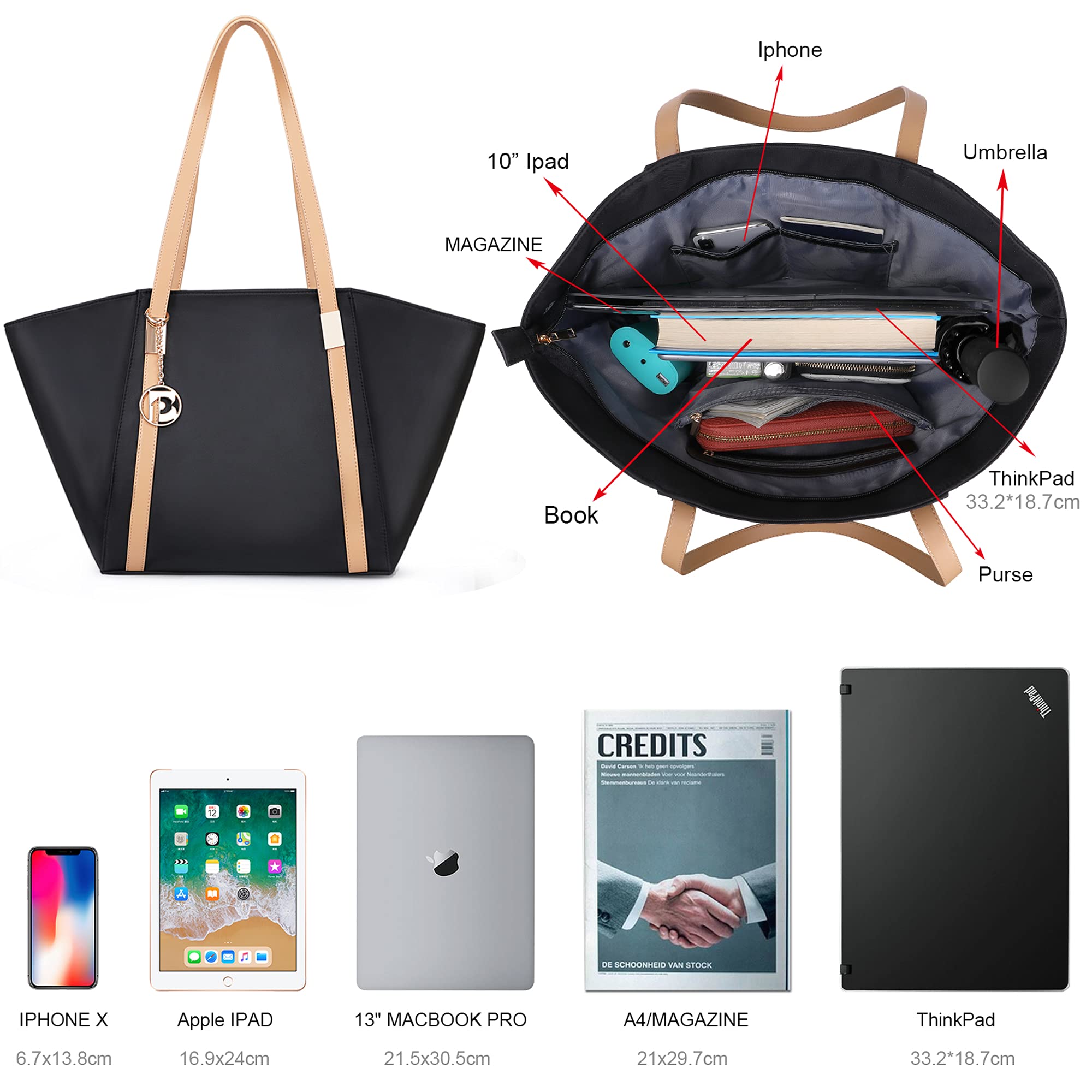 حقيبة يد نسائية كبيرة مقاومة ل - مراجعة Women'S Best Bags For Work وسعره